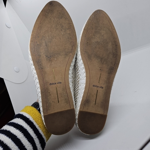 Dolce Vita white and tan woven mules size 6.5 - Picture 6 of 7